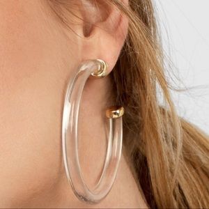 BaubleBar LEIA RESIN HOOP EARRINGS